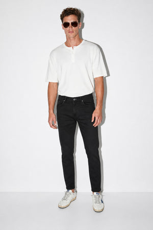 Richard Slim Fit 5 Cep Parça Boya Pantolon-Siyah