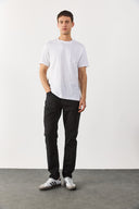 Erkek Ryan Bisiklet Yaka Regular Fit Tişört %100 Pamuk - Beyaz