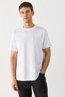 Erkek Ryan Bisiklet Yaka Regular Fit Tişört %100 Pamuk - Beyaz