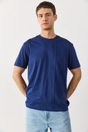 Erkek Ryan Bisiklet Yaka Regular Fit Tişört %100 Pamuk - Lacivert