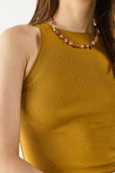 Kadın Sandra Halter Top Crop Atlet - Bakır