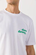 Erkek Self Baskılı Tişört %100 Pamuk - Beyaz