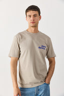 Erkek Self Baskılı Tişört %100 Pamuk - Gri