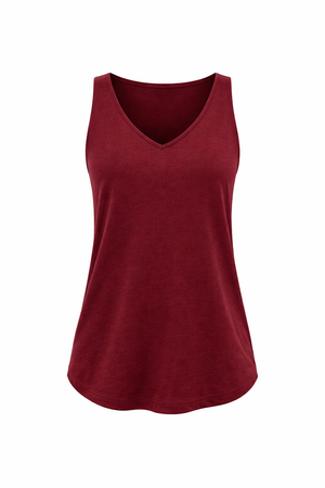 Serena V Yaka Yırtmaç Detaylı Modal Atlet(TENCEL)(TM)-Bordo