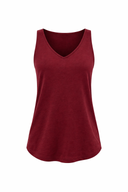 Serena V Yaka Yırtmaç Detaylı Modal Atlet(TENCEL)(TM)-Bordo