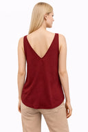 Serena V Yaka Yırtmaç Detaylı Modal Atlet(TENCEL)(TM)-Bordo