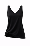 Serena V Yaka Yırtmaç Detaylı Modal Atlet(TENCEL)(TM)-Siyah