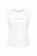 Serenity Baskılı Tişört-Beyaz