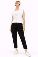 Serenity Baskılı Tişört-Beyaz