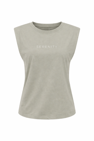 Serenity Baskılı Tişört-Gri