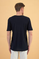 Erkek Simon Bisiklet Yaka Cep Detaylı Basic Tişört %100 Pamuk - Siyah