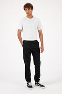 Erkek Simon Slim Fit Gabardin Jogger Pantolon - Siyah