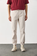 Erkek Simon Slim Fit Gabardin Jogger Pantolon - Taş