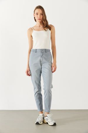 Kadın Slim Fit İp Askılı Atlet - Fildişi