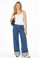 Slim Fit İp Askılı Atlet-Beyaz