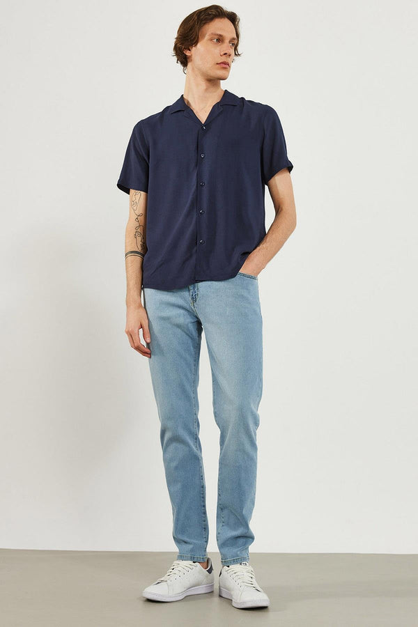 Erkek Smith Ice Blue Tapered Fit Jean Pantolon