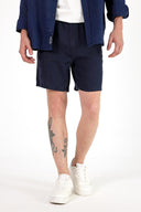 Erkek Smith Şort %100 Keten - Lacivert