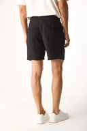 Erkek Smith Şort %100 Keten - Siyah