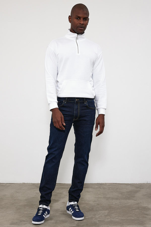 Smith Naturel Dark Blue Tapered Fit Jean Pantolon - NATUREL DARK BLUE