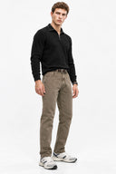 Smith Olive Brown Tapered Fit Jean Pantolon-Brown