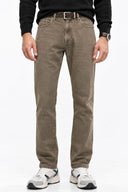 Smith Olive Brown Tapered Fit Jean Pantolon-Brown