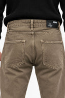 Smith Olive Brown Tapered Fit Jean Pantolon-Brown
