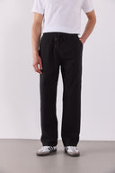 Erkek Steve Baggy Fit Beli Lastikli Pantolon - Siyah