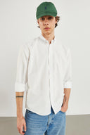 Erkek Steven Regular Fit Oxford Gömlek %100 Pamuk - Beyaz