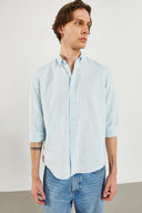 Erkek Steven Regular Fit Oxford Gömlek %100 Pamuk - Mavi