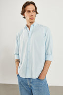 Erkek Steven Regular Fit Oxford Gömlek %100 Pamuk - Mavi