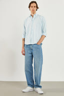 Erkek Steven Regular Fit Oxford Gömlek %100 Pamuk - Mavi