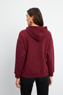 Kadın Vena Club Baskılı Sweatshirt - Bordo