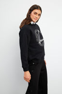 Kadın Vena Club Baskılı Sweatshirt - Siyah