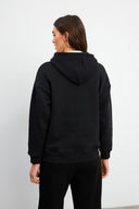 Kadın Vena Club Baskılı Sweatshirt - Siyah