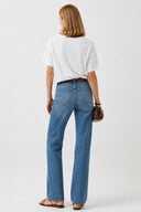 Vena Jeans Baskılı Bisiklet Yaka Regular Fit Tişört-Beyaz