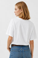 Vena Jeans Baskılı Bisiklet Yaka Regular Fit Tişört-Beyaz