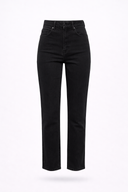 VENA Kadın Marrakesh Black Yüksek Bel Straight Fit Jean Pantolon - Black