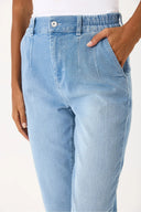 VENA Kadın Norah Ice Blue Beli Lastikli Jean Pantolon - Ice Blue