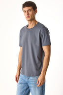Erkek Walker Bisiklet Yaka Slim Fit Tişört %100 Pamuk - Antrasit