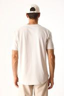 Erkek Walker Bisiklet Yaka Slim Fit Tişört %100 Pamuk - Taş