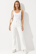 Wanda Beyaz Wide Leg Jean Pantolon-Beyaz