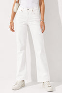 Wanda Beyaz Wide Leg Jean Pantolon-Beyaz