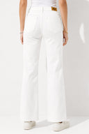 Wanda Beyaz Wide Leg Jean Pantolon-Beyaz
