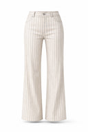 Wanda Çizgili Wide Leg Jean Pantolon-Navy Çizgili