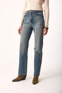 Kadın Wanda Dirty Dark Blue Wide Leg Jean Pantolon - Dirty Dark Blue