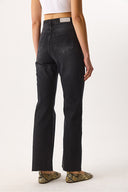 Kadın Wanda Ekstra Yüksek Bel Black Wide Leg Jean Pantolon %100 Pamuk - Black