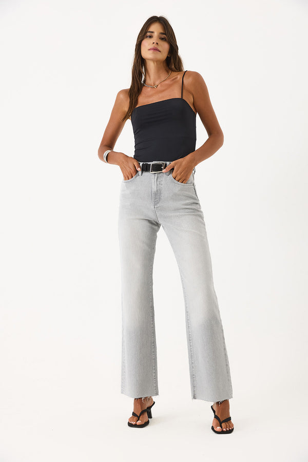 Wanda Grey Wide Leg Jean Pantolon - GREY