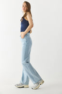 Kadın Wanda Lyocell Ice Blue Wide Leg Jean Pantolon - Ice Blue