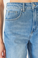 Kadın Wanda Lyocell Med Blue Wide Leg Jean Pantolon - Med Blue