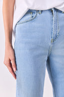 Kadın Wanda Sky Blue Wide Leg Jean Pantolon - Sky Blue